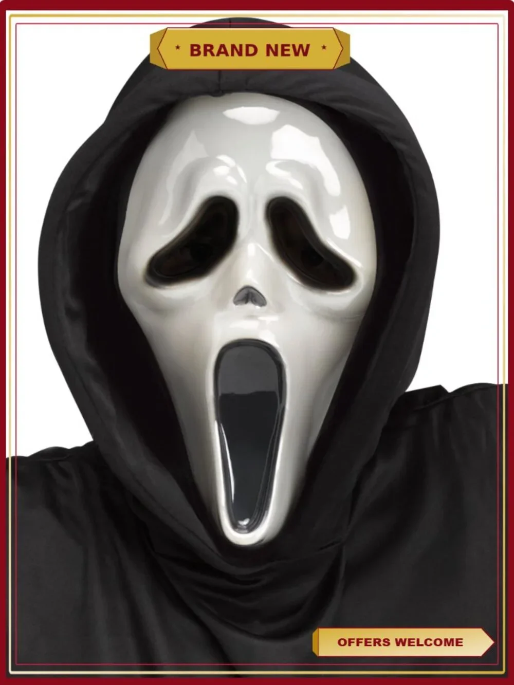 Kids Bleeding Ghost Face Halloween Costume 5-Piece Size L